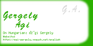 gergely agi business card